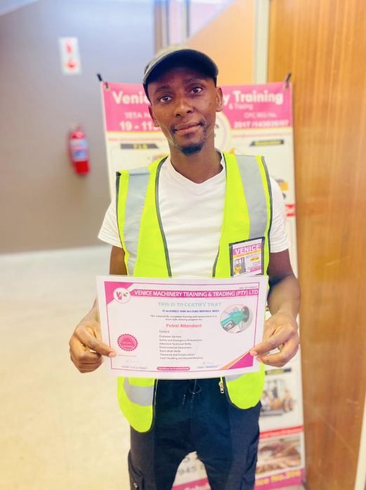 Accredited machinery training student South Africa